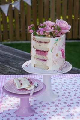 SOPORTE PARA TARTAS ROSA