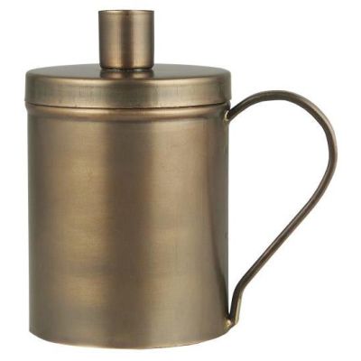 Portavela Taza Metal