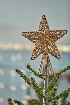 Estrella superior para árbol de Navidad de mimbre