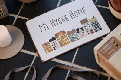 Letrero de Metal "Mi Hogar Hygge"